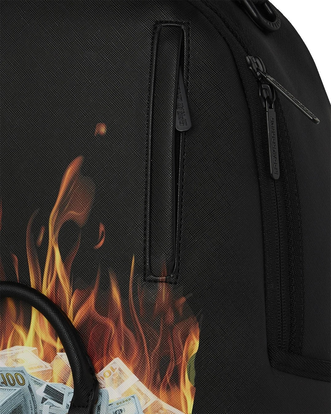 Futurebag™ of Money on Fire Backpack Black Adjustable Straps