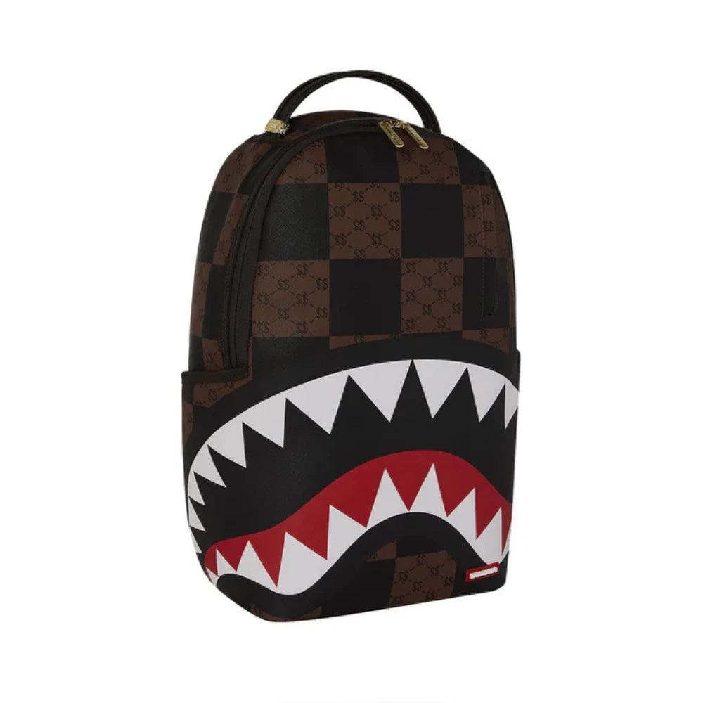 Futurebag™ Check Paris Backpack Brown Shoulder Strap