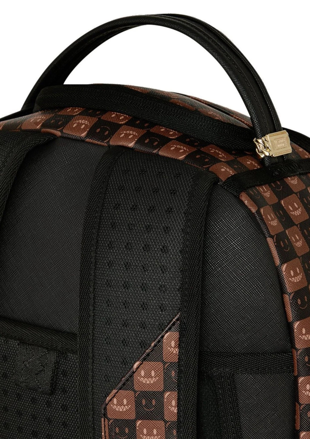 Futurebag™ Sharks in Paris Backpack Brown Check Shoulder Straps