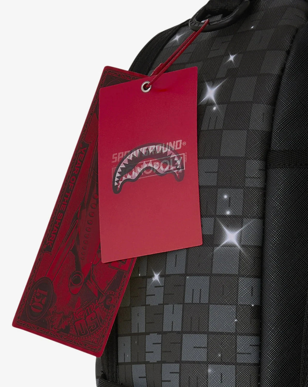Futurebag™ Monopoly Statue Backpack Black Graphic Shoulder Strap