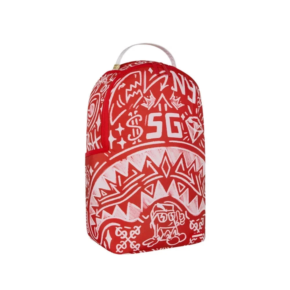 Futurebag™ Graffiti Wall Red Backpack Red Shoulder Strap