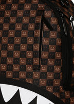 Futurebag™ Sharks in Paris Backpack Brown Check Shoulder Straps
