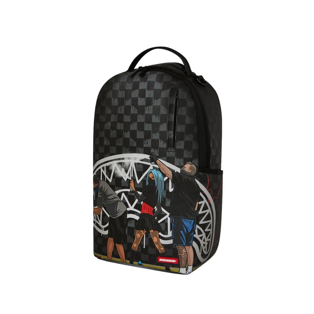 Futurebag™ Subway Vandals Backpack Black Graphic Shoulder Strap