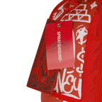 Futurebag™ Graffiti Wall Red Backpack Red Shoulder Strap