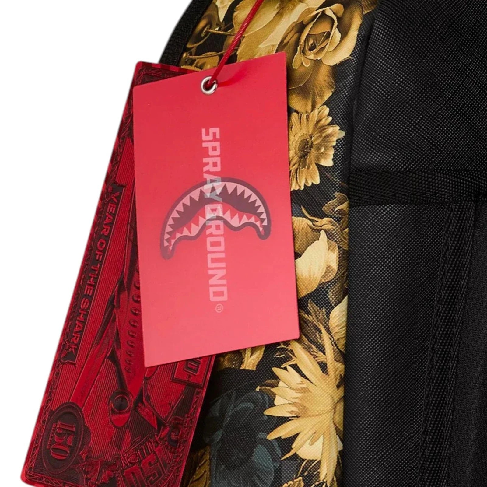 Futurebag™ Gold Floral Remix Backpack Black Gold Vibrant Floral