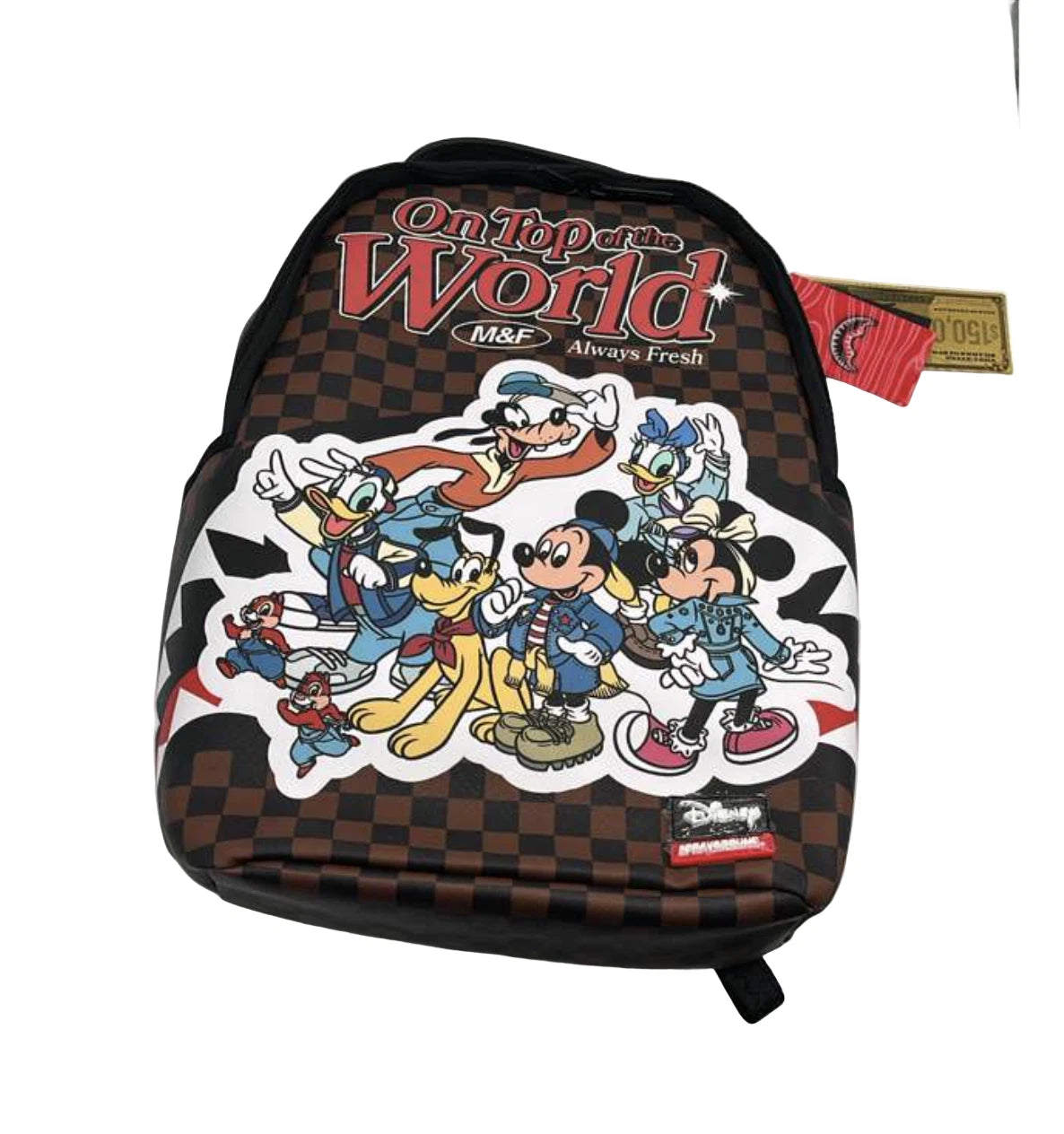 Futurebag™ Brown Mickey Mouse Graphic Shoulder Strap Backpack