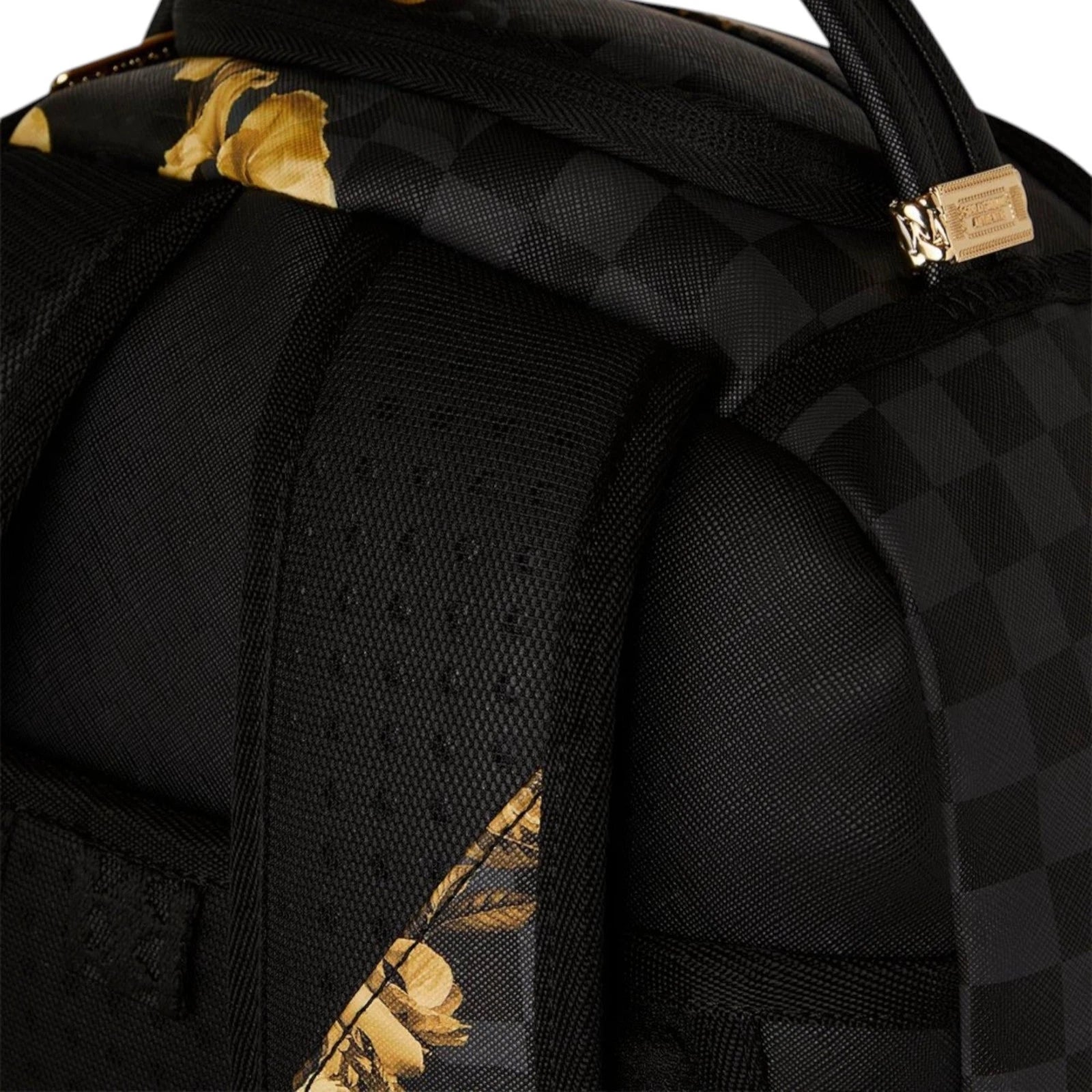Futurebag™ Gold Floral Remix Backpack Black Gold Vibrant Floral