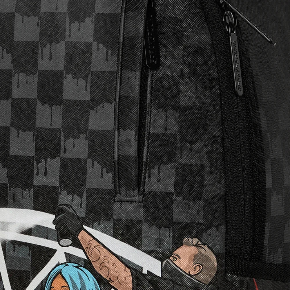 Futurebag™ Subway Vandals Backpack Black Graphic Shoulder Strap