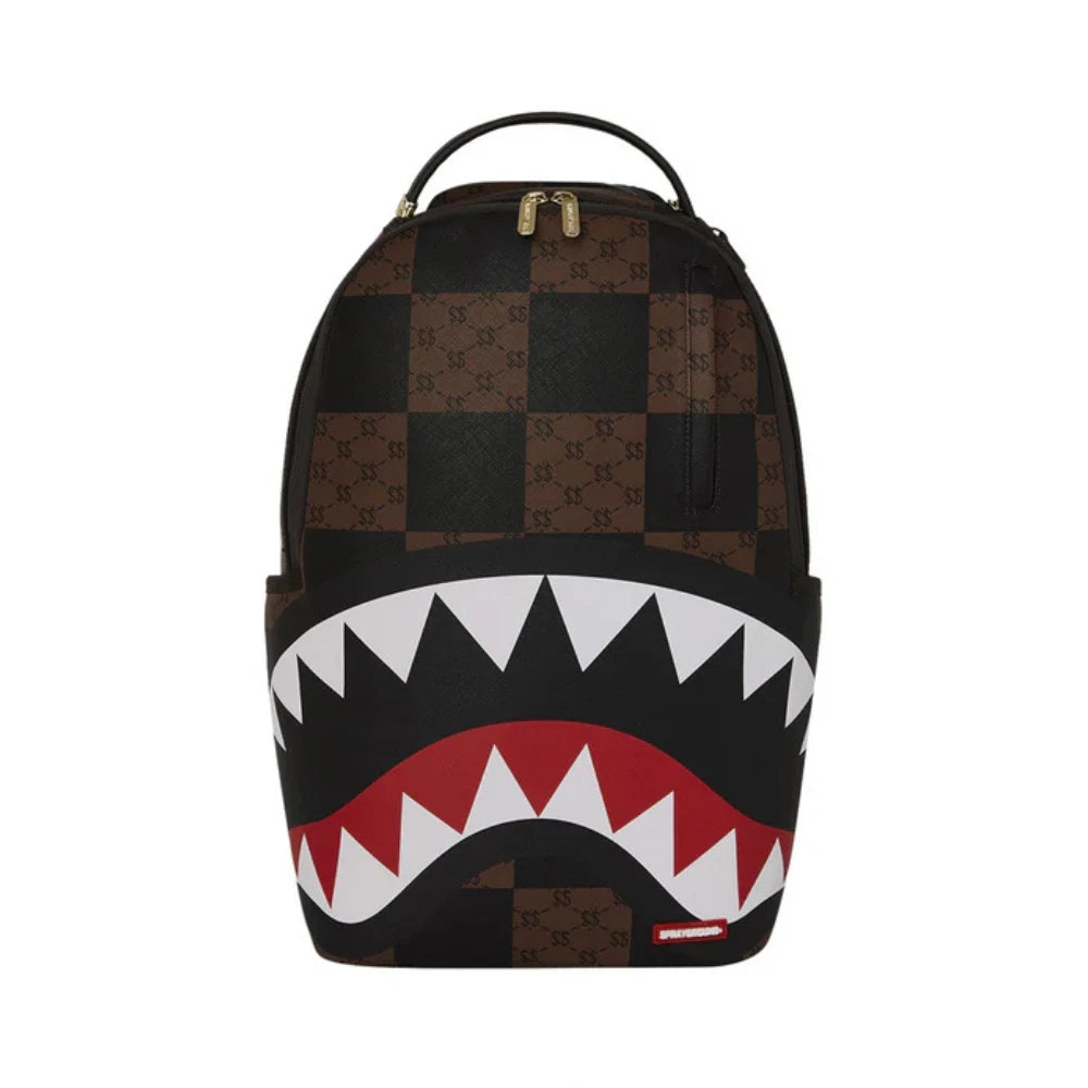 Futurebag™ Check Paris Backpack Brown Shoulder Strap