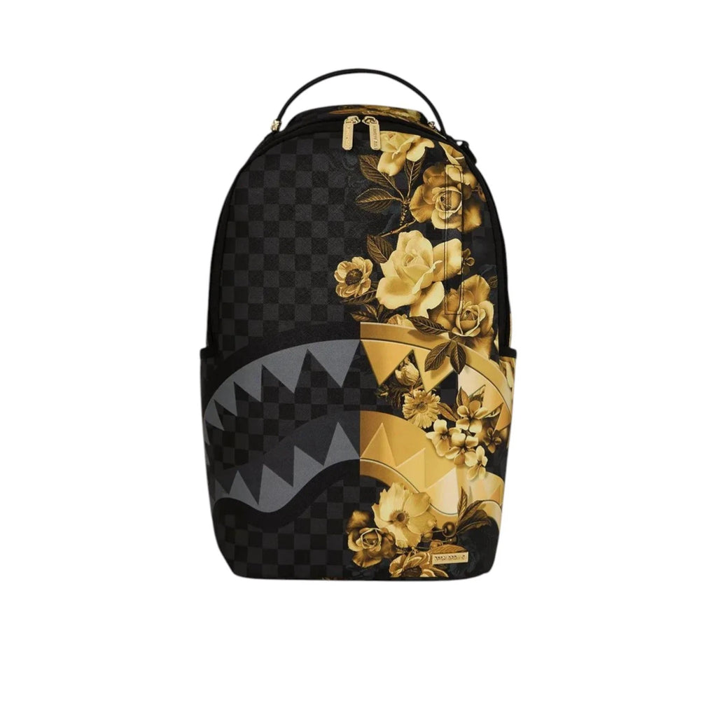 Futurebag™ Gold Floral Remix Backpack Black Gold Vibrant Floral