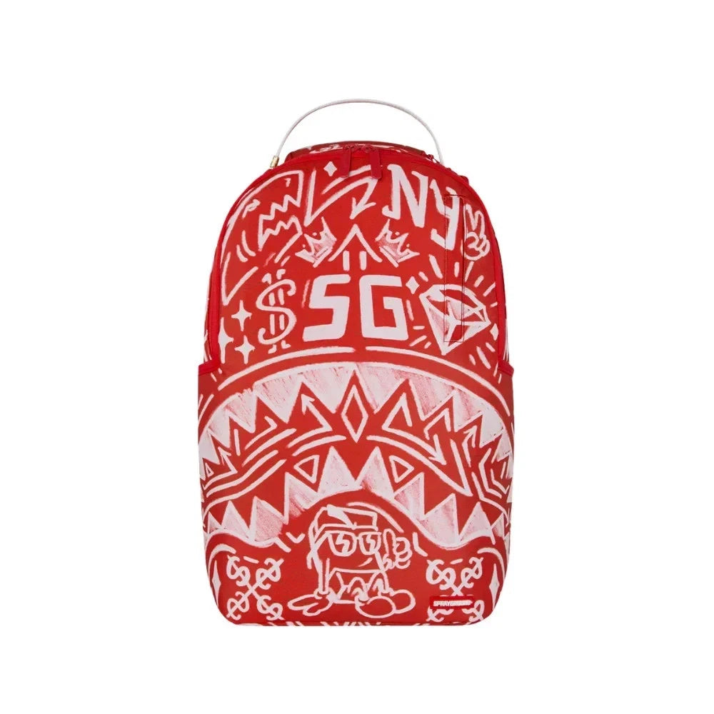 Futurebag™ Graffiti Wall Red Backpack Red Shoulder Strap
