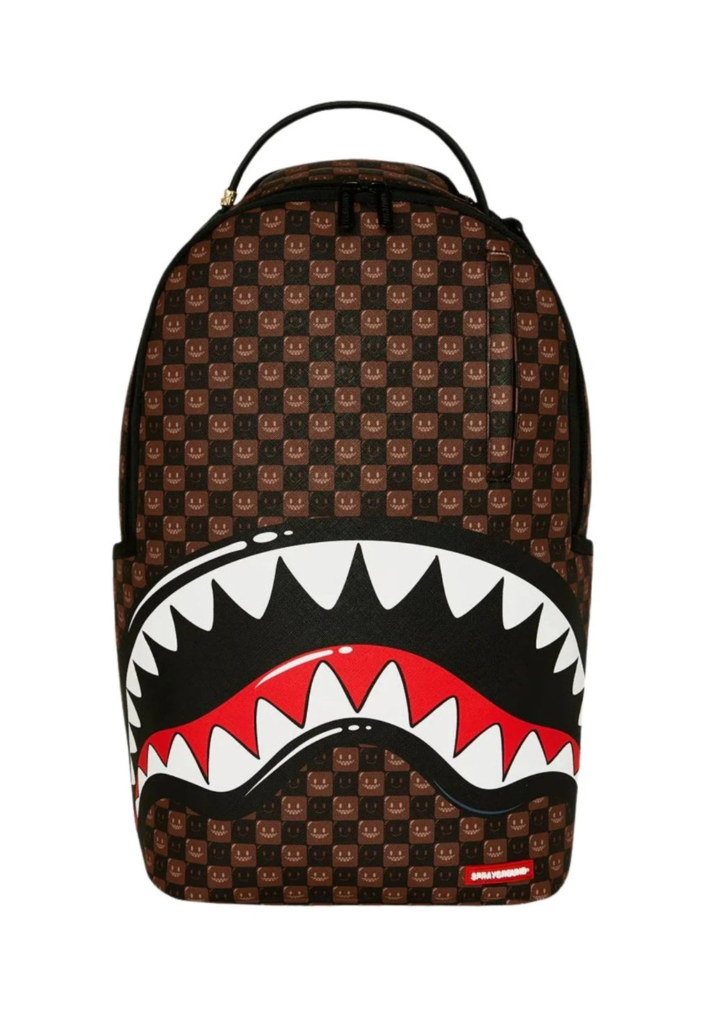 Futurebag™ Sharks in Paris Backpack Brown Check Shoulder Straps