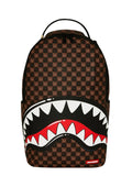 Futurebag™ Sharks in Paris Backpack Brown Check Shoulder Straps