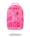 Futurebag™ Snoopy Beware The Dog Backpack Pink Shoulder Strap