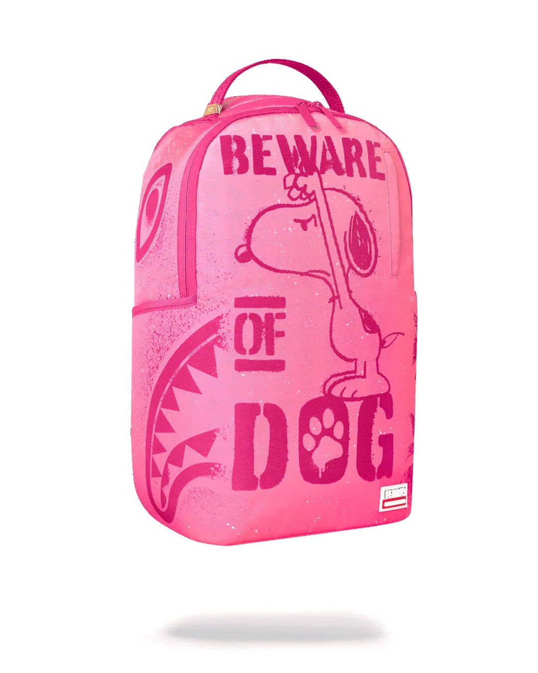 Futurebag™ Snoopy Beware The Dog Backpack Pink Shoulder Strap
