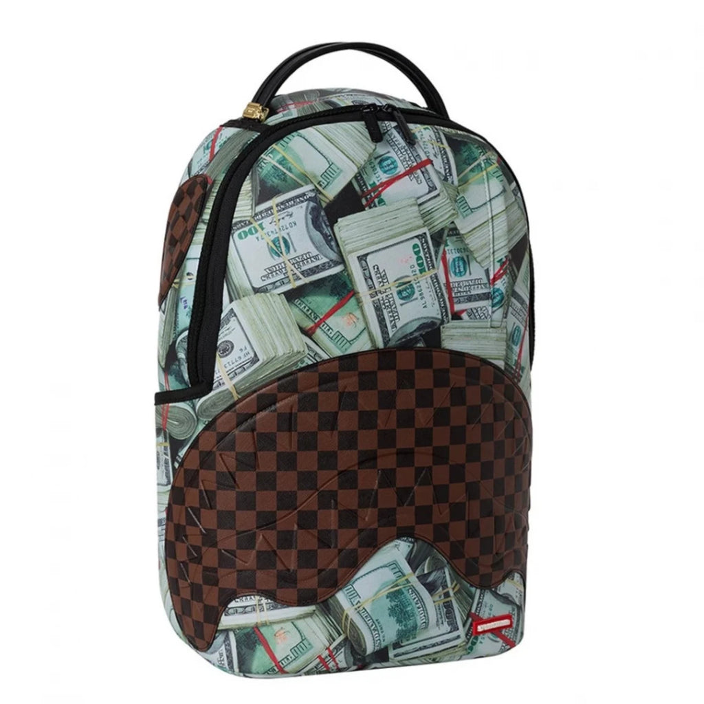Futurebag™ Money Banks Backpack Multicolor Check Adjustable Strap