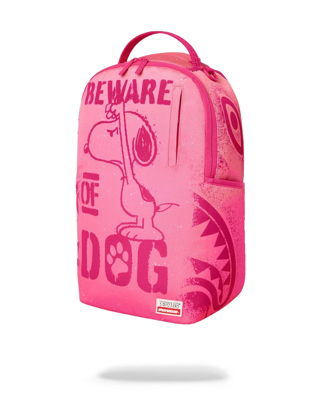 Futurebag™ Snoopy Beware The Dog Backpack Pink Shoulder Strap