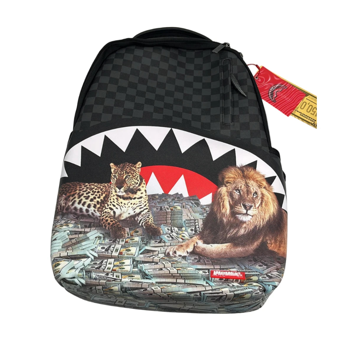 Futurebag™ Black Checkerboard Graphic Shoulder Strap Backpack
