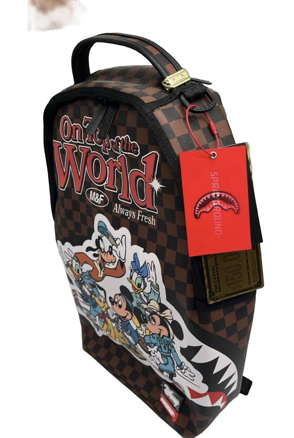 Futurebag™ Brown Mickey Mouse Graphic Shoulder Strap Backpack