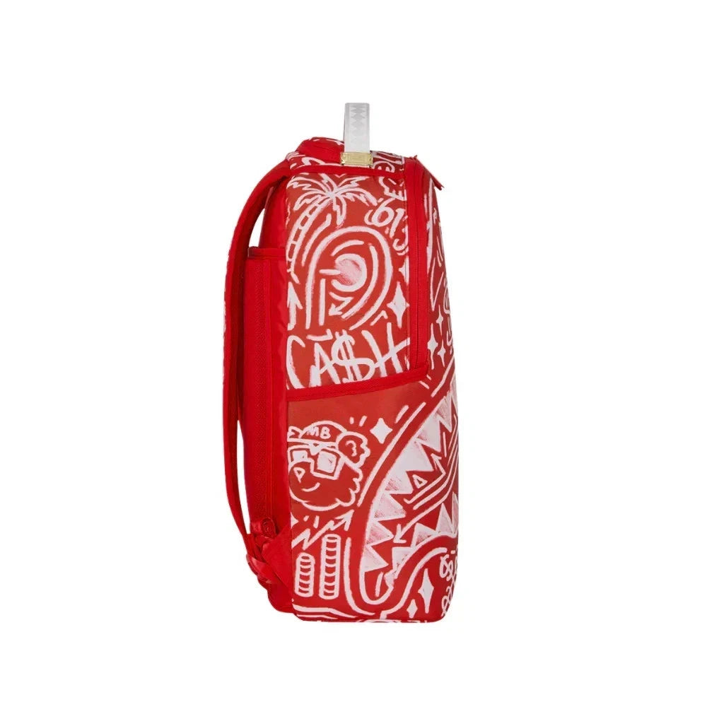 Futurebag™ Graffiti Wall Red Backpack Red Shoulder Strap
