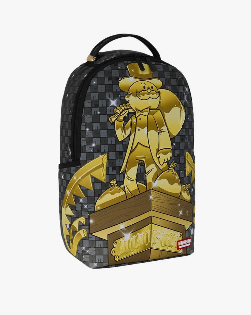Futurebag™ Monopoly Statue Backpack Black Graphic Shoulder Strap
